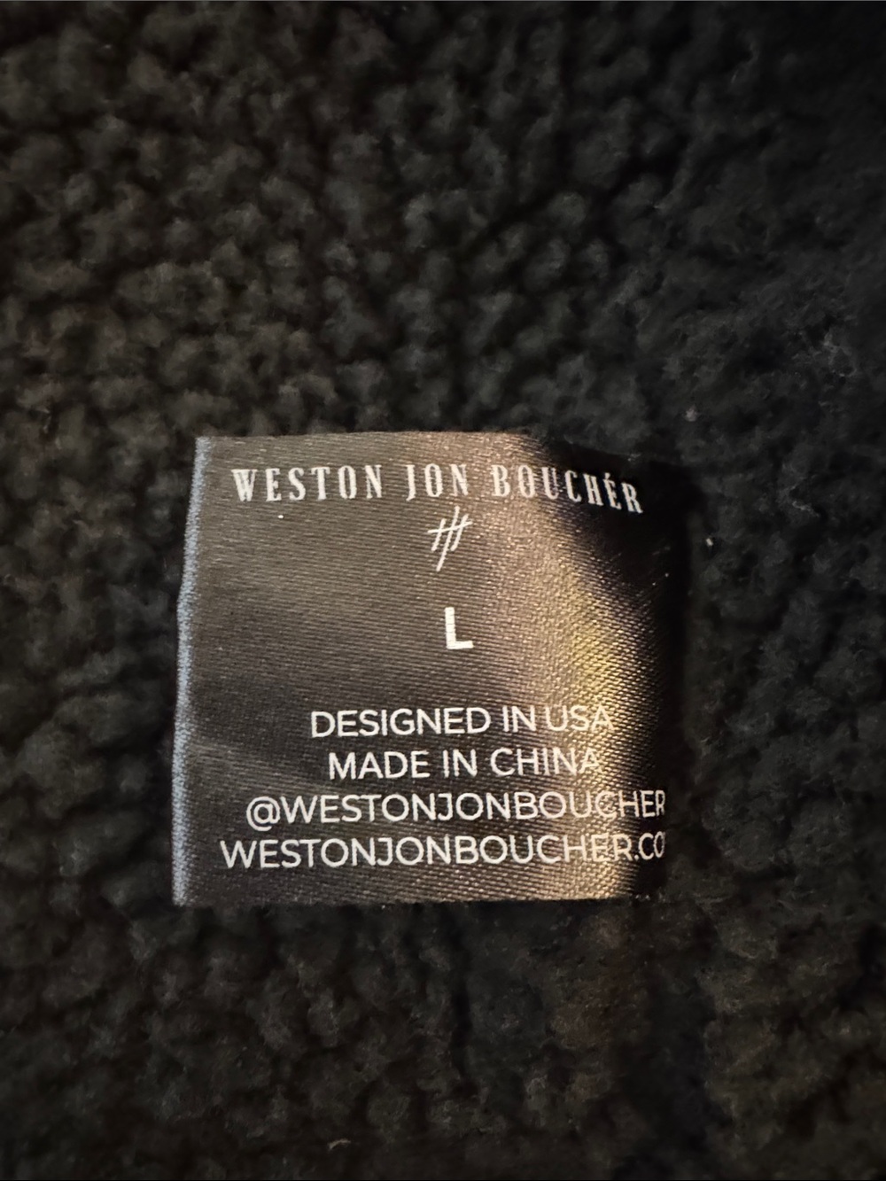 Weston Jon Boucher Men's Black Sherpa-Lined Denim Jacket - Picture 8 of 11